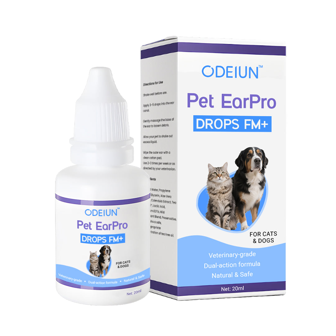 🩺 ODEIUN® Pet EarPro Drops FM+ | Vet-Grade Treatment for Mites, Yeast & Bacteria