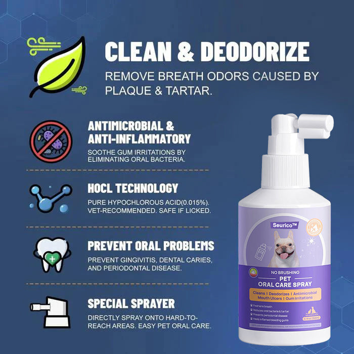 🔥Seurico™ Teeth Cleaning Spray with Oral Probiotics for Dogs & Cats