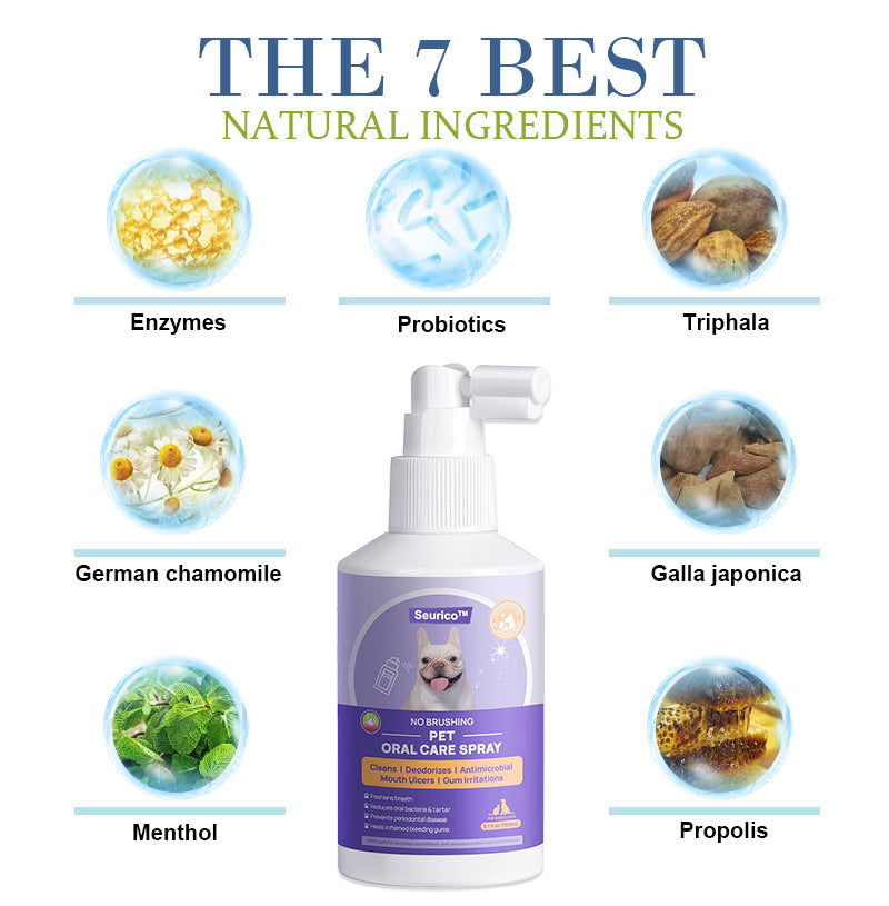 🔥Seurico™ Teeth Cleaning Spray with Oral Probiotics for Dogs & Cats