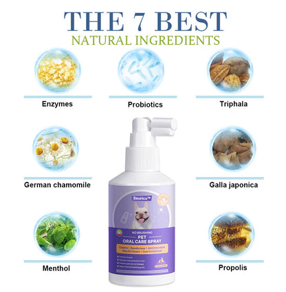 🔥Seurico™ Teeth Cleaning Spray with Oral Probiotics for Dogs & Cats