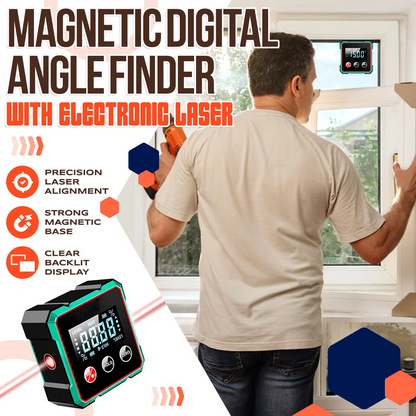 🎁🎁2025 Hot Sale 50% OFF💥Magnetic Digital Angle Finder with Electronic Laser
