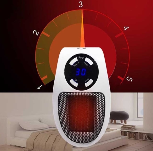 🔥450W Plug-in Electric Heater with Adjustable Thermostat🌡️Heating Your Home🏠