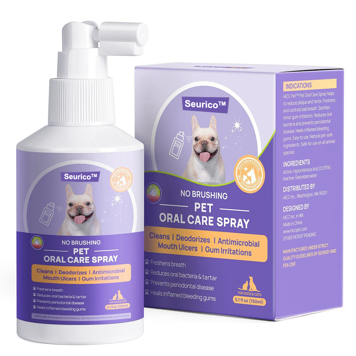 🔥Seurico™ Teeth Cleaning Spray with Oral Probiotics for Dogs & Cats