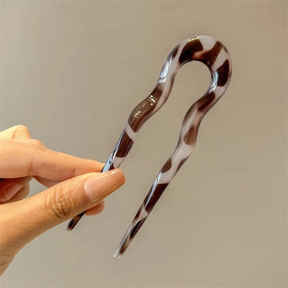 U-Shaped Tortoiseshell Hair Fork