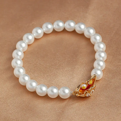 Flower Pearl Oil Painting Charms