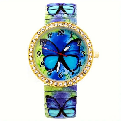 New Symphony Butterfly Watch Europe and the United States hot-selling elastic strap women's diamond-encrusted creative fashion q