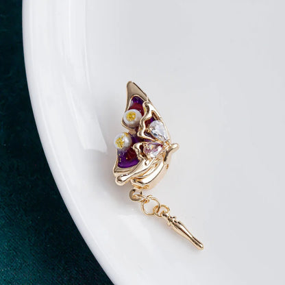 Flower Pearl Oil Painting Charms