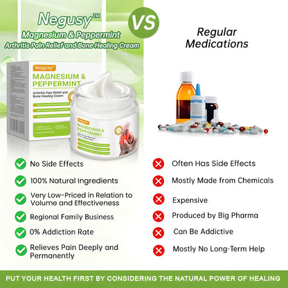 🎁NEGUSY™ Magnesium & Peppermint Arthritis & Bone Healing Cream – Fast Pain Relief & Joint Support