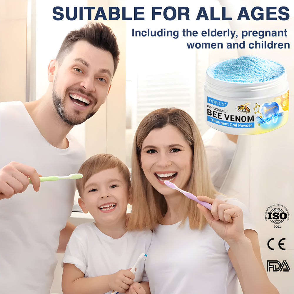 Odeiun™ Bee Venom Gum Repair Powder 🐝 (ADA Approved) 🎁 Flash Sale – Restore Teeth & Gums Now!