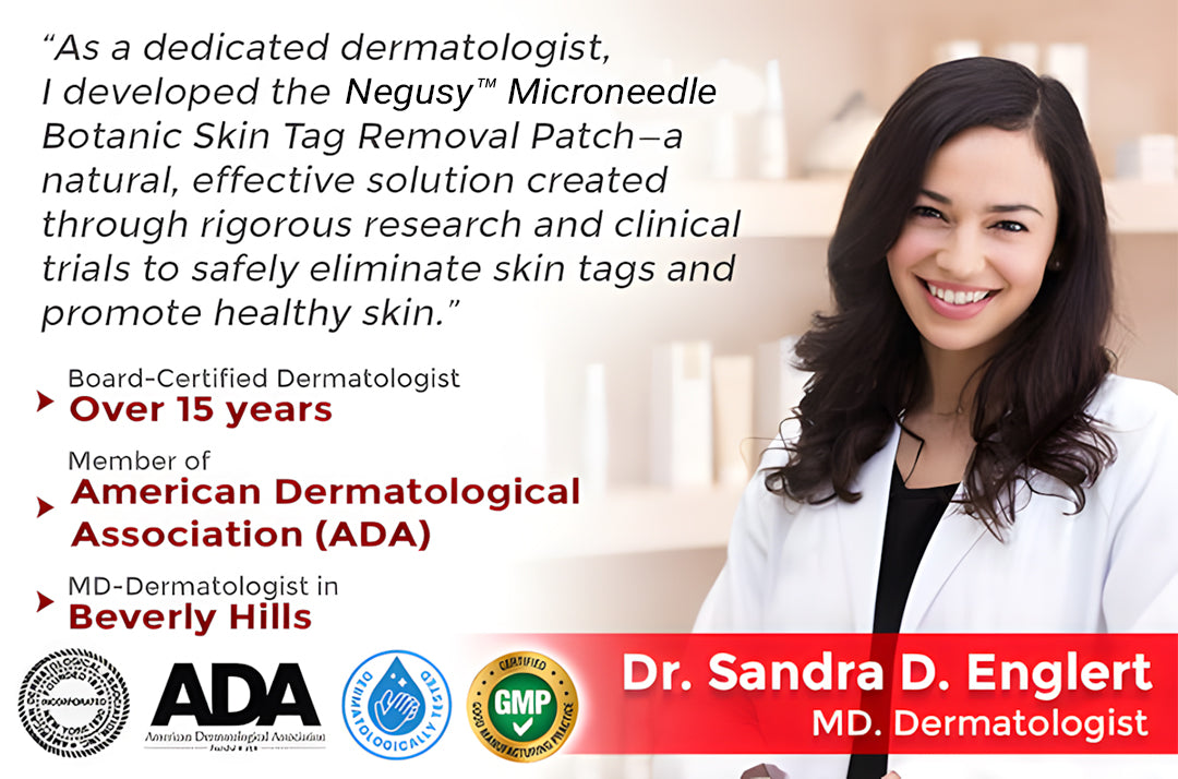 Negusy™ MicroNeedle Botanic Skin Tag Removal Patches – 🇺🇸 Made in the USA | Fast, Painless, Plant-Powered