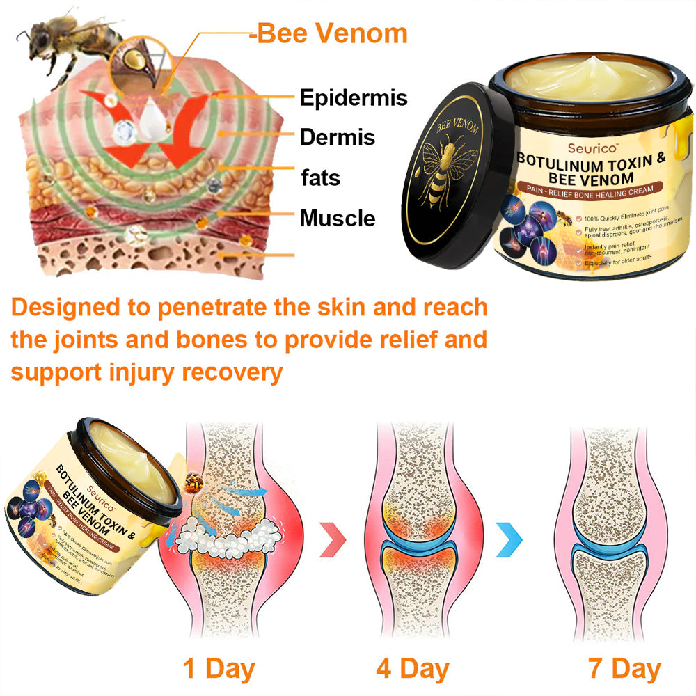 🎁Flash Sale - Seurico™ Botulinum Toxin & Bee Venom Pain-Relief Bone Healing Cream