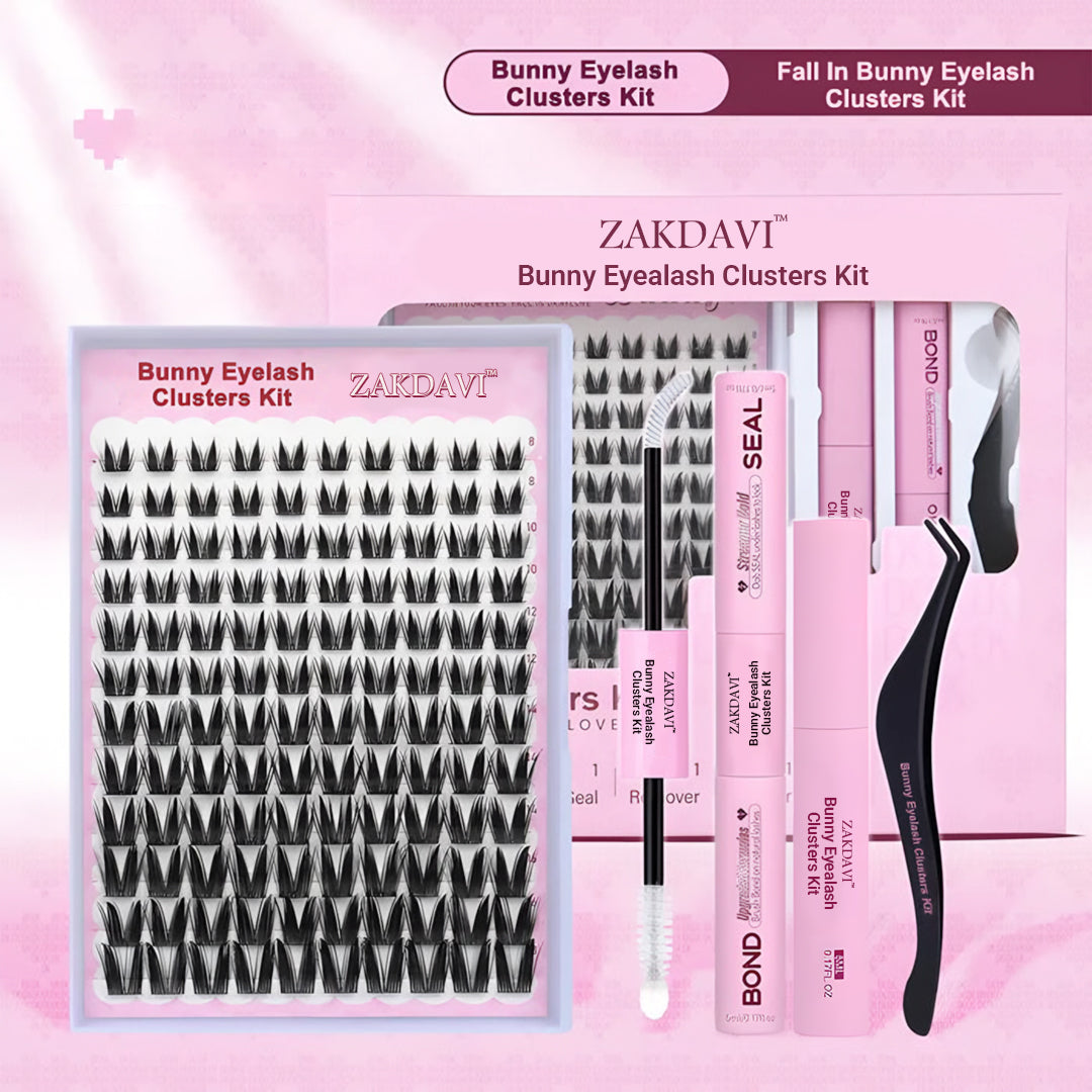🐰ZAKDAVI™ Bunny Lash Clusters Kit ✨ Seamless Lifted Eyes in Minutes