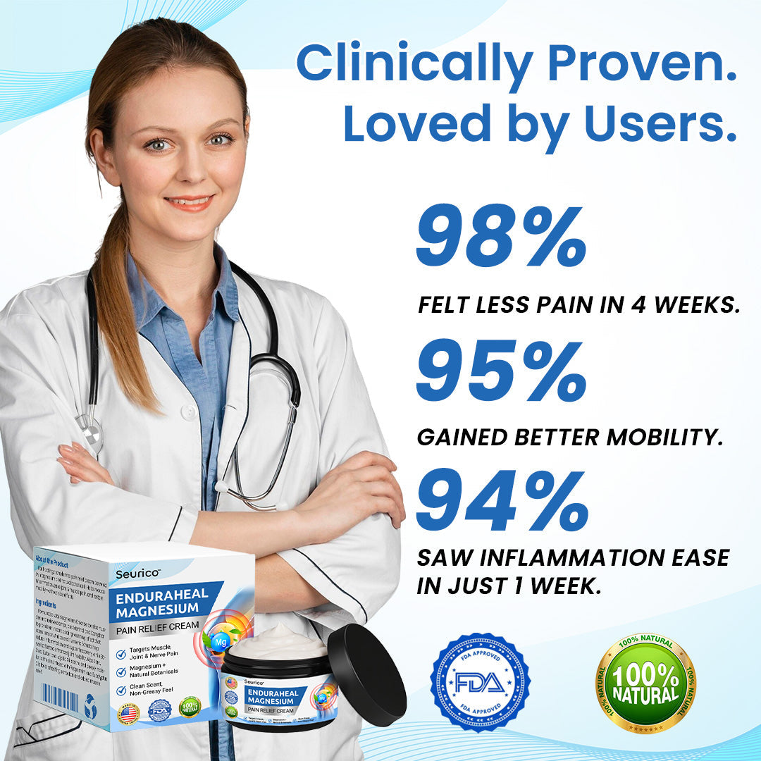 ✨Seurico™ EnduraHeal Magnesium Pain Relief Cream 💪🌿 – Natural Joint & Muscle Relief | Anti-Inflammatory | Fast Recovery Support