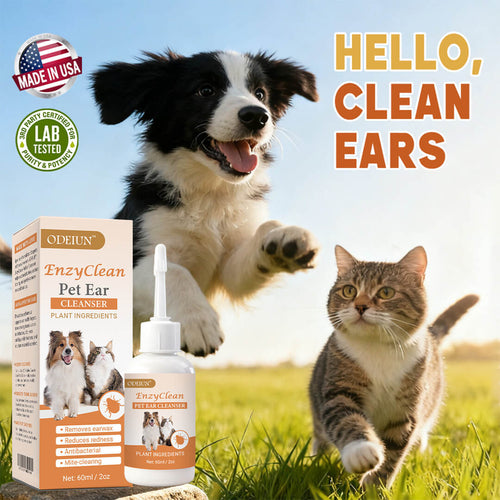 ODEIUN™ EnzyClean Pet Ear Cleaner 🐶🐱 Enzymatic Ear Care for Fast Itch and Odor Relief