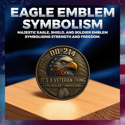 “DD-214 – It’s a Veteran Thing” Commemorative Coin🪙 | Honor, Pride & Brotherhood