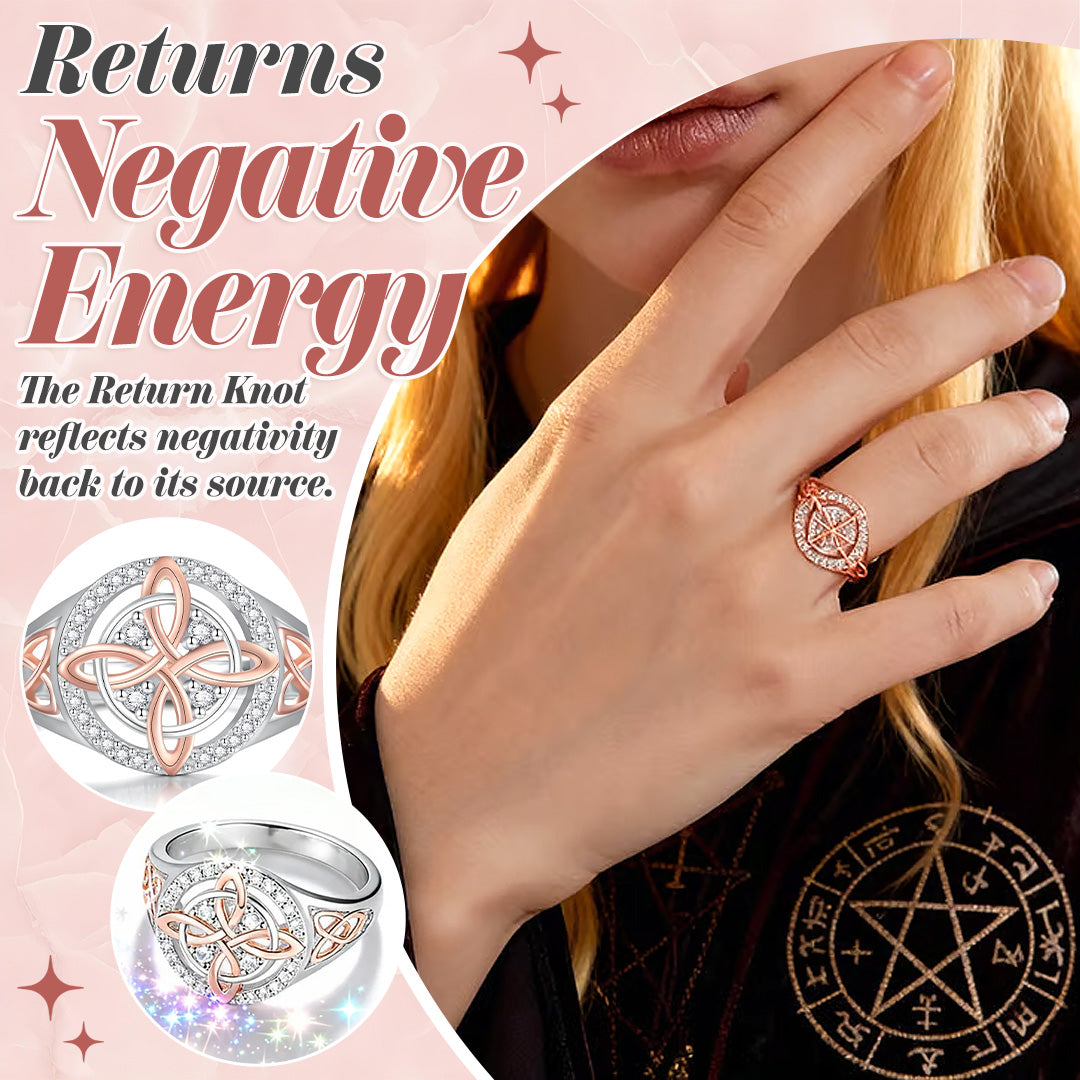 🔥Last Day 50% OFF - 🔮Handmade Witch’s Return-Knot Protection Ring✨