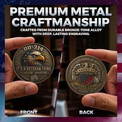 “DD-214 – It’s a Veteran Thing” Commemorative Coin🪙 | Honor, Pride & Brotherhood