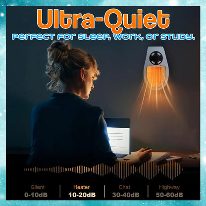 🔥450W Plug-in Electric Heater with Adjustable Thermostat🌡️Heating Your Home🏠