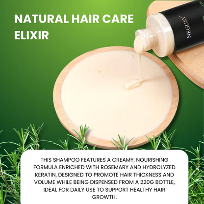Negusy™ Rosemary Hydrolyzed Keratin Shampoo — Strengthening, Anti-Hair Loss & Scalp-Soothing Formula (30ml)