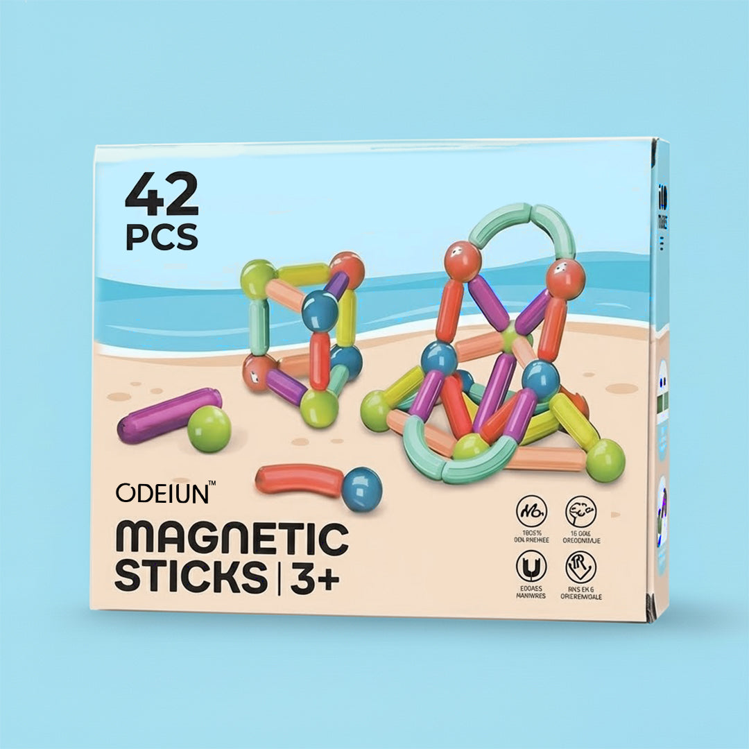 ODEIUN™ 42-Piece 3D Magnetic Puzzle Set - Safe ABS STEM Learning & Creative Building Blocks
