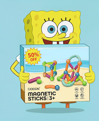 ODEIUN™ 42-Piece 3D Magnetic Puzzle Set - Safe ABS STEM Learning & Creative Building Blocks