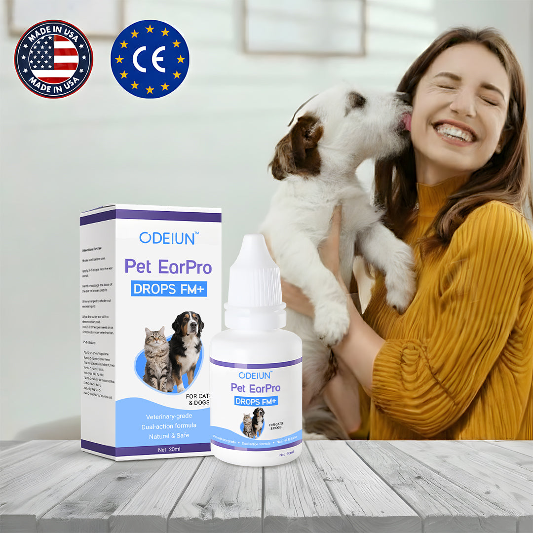 🩺 ODEIUN® Pet EarPro Drops FM+ | Vet-Grade Treatment for Mites, Yeast & Bacteria