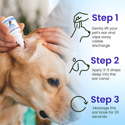 🩺 ODEIUN® Pet EarPro Drops FM+ | Vet-Grade Treatment for Mites, Yeast & Bacteria
