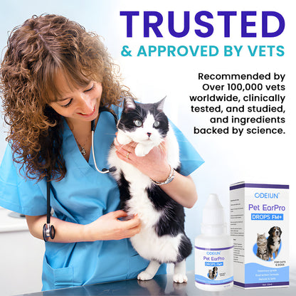 🩺 ODEIUN® Pet EarPro Drops FM+ | Vet-Grade Treatment for Mites, Yeast & Bacteria