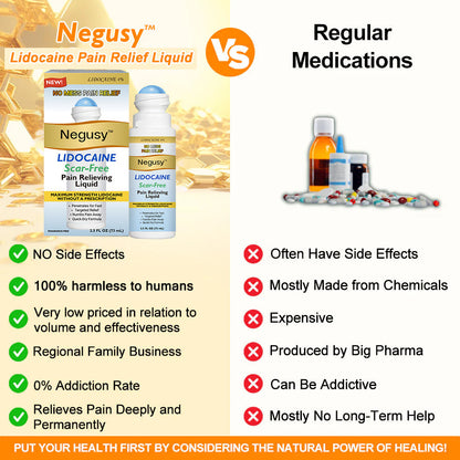 ✅ Negusy™ Lidocaine Scar-Free Pain Relief Liquid – AAOS Approved 👨‍⚕️ Reduces Joint Pain, Swelling & Stiffness