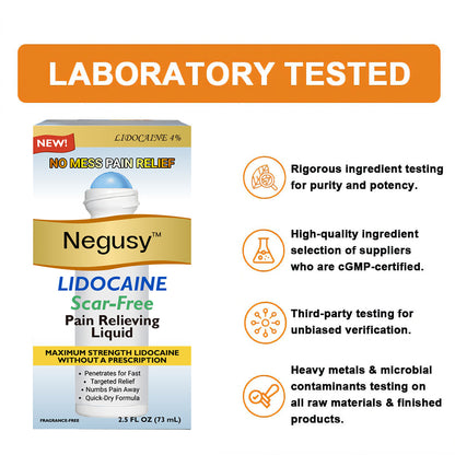 ✅ Negusy™ Lidocaine Scar-Free Pain Relief Liquid – AAOS Approved 👨‍⚕️ Reduces Joint Pain, Swelling & Stiffness