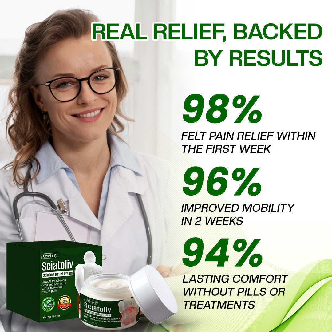 ✨ ODEIUN™ Sciatoliv Sciatica Relief Cream – Soothe Nerve Pain & Restore Mobility 💚