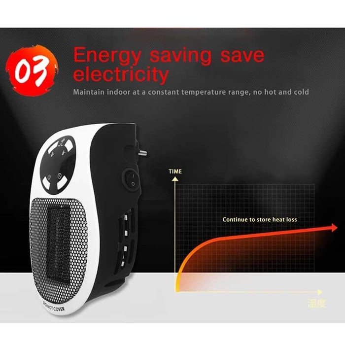 🔥450W Plug-in Electric Heater with Adjustable Thermostat🌡️Heating Your Home🏠