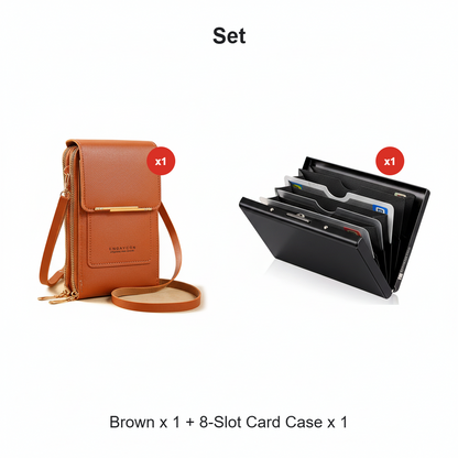 ODEIUN™ | Secure Anti-Theft Crossbody with Smart Touch-Screen Window