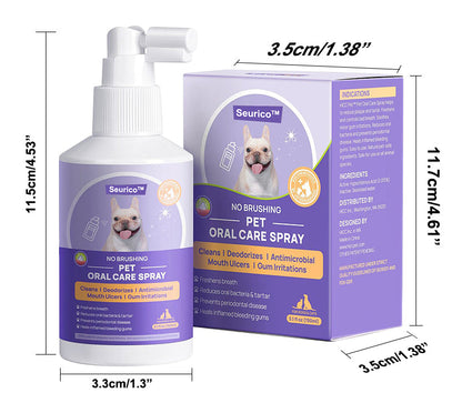 🔥Seurico™ Teeth Cleaning Spray with Oral Probiotics for Dogs & Cats