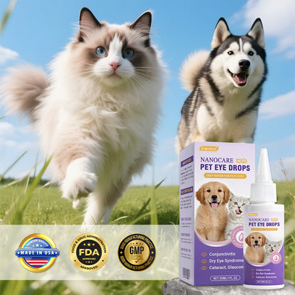 👩‍⚕️Zakdavi™ NanoCare Pet Eye Drops ☑️ FDA Approved | Relieves Conjunctivitis, Dry Eyes, Cataracts, and Keratitis🐶 🐈️