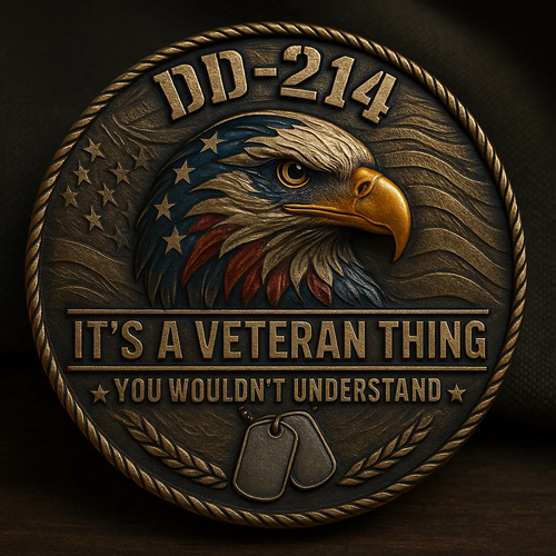 “DD-214 – It’s a Veteran Thing” Commemorative Coin🪙 | Honor, Pride & Brotherhood
